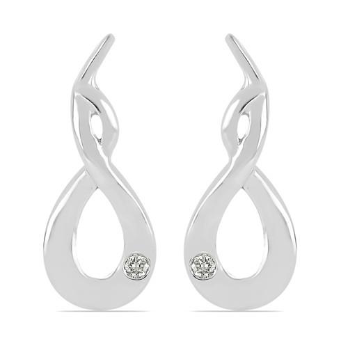 BUY NATURAL WHITE DIAMOND  DOUBLE CUT GEMSTONE UNIQUE EARRINGS